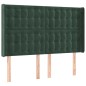 vidaXL Letto a Molle con Materasso e LED Verde Scuro 140x200cm Velluto vidaXL Letto a Molle con Materasso e LED Verde Scuro 140x200cm Velluto