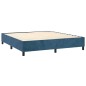 vidaXL Letto a Molle con Materasso e LED Blu Scuro 160x200 cm vidaXL Letto a Molle con Materasso e LED Blu Scuro 160x200 cm
