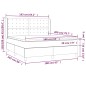 vidaXL Letto a Molle con Materasso e LED Blu Scuro 160x200 cm vidaXL Letto a Molle con Materasso e LED Blu Scuro 160x200 cm