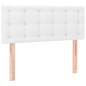 vidaXL Giroletto a Molle con Materasso Bianco 100x200 cm in Similpelle