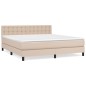 vidaXL Giroletto a Molle con Materasso Cappuccino 160x200cm Similpelle