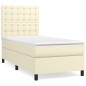 vidaXL Giroletto a Molle con Materasso Crema 80x200 cm in Similpelle
