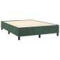 vidaXL Giroletto a Molle con Materasso Verde Scuro 140x200 cm Velluto