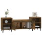 Mobile TV Rovere Fumo 160x35x55 cm in Legno Multistrato