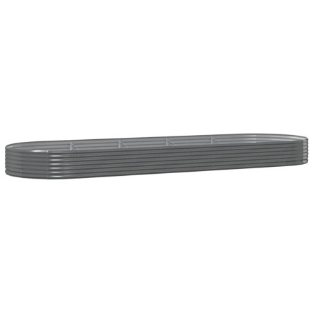 vidaXL Letto Giardino Acciaio Verniciato a Polvere 450x140x36cm Grigio