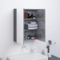 vidaXL Armadietto a Specchio per Bagno 60x15x75 cm MDF Grigio Lucido vidaXL Armadietto a Specchio per Bagno 60x15x75 cm MDF Grigio Lucido