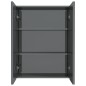 vidaXL Armadietto a Specchio per Bagno 60x15x75 cm MDF Grigio Lucido vidaXL Armadietto a Specchio per Bagno 60x15x75 cm MDF Grigio Lucido