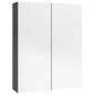 vidaXL Armadietto a Specchio per Bagno 60x15x75 cm MDF Grigio Lucido vidaXL Armadietto a Specchio per Bagno 60x15x75 cm MDF Grigio Lucido