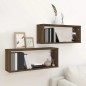 vidaXL Mensole Cubo Muro 2pz Rovere Marrone 60x15x23 Legno Multistrato vidaXL Mensole Cubo Muro 2pz Rovere Marrone 60x15x23 Legno Multistrato