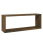 vidaXL Mensole Cubo Parete 6 pz Rovere Fumo 60x15x23 Legno Multistrato