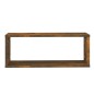 vidaXL Mensole Cubo Parete 6 pz Rovere Fumo 60x15x23 Legno Multistrato