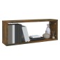 vidaXL Mensole Cubo Parete 6 pz Rovere Fumo 60x15x23 Legno Multistrato