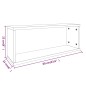 vidaXL Mensole Cubo Parete 6 pz Rovere Fumo 60x15x23 Legno Multistrato