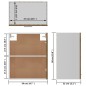 vidaXL Mobile Pensile Rovere Fumo 50x31x60 cm in Legno Multistrato vidaXL Mobile Pensile Rovere Fumo 50x31x60 cm in Legno Multistrato