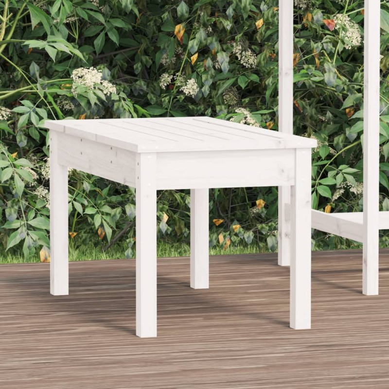 vidaXL Panca da Giardino Bianca 80x44x45 cm Legno Massello di Pino vidaXL Panca da Giardino Bianca 80x44x45 cm Legno Massello di Pino