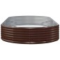 vidaXL Letto Giardino Acciaio Verniciato Polvere 296x140x36 cm Marrone vidaXL Letto Giardino Acciaio Verniciato Polvere 296x140x36 cm Marrone