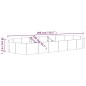 vidaXL Letto Giardino Acciaio Verniciato Polvere 296x140x36 cm Marrone vidaXL Letto Giardino Acciaio Verniciato Polvere 296x140x36 cm Marrone