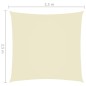 vidaXL Vela Parasole in Tela Oxford Quadrata 2,5x2,5 m Crema vidaXL Vela Parasole in Tela Oxford Quadrata 2,5x2,5 m Crema