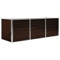vidaXL Letto Rialzato Giardino Marrone 240x80x77 cm in Acciaio Zincato