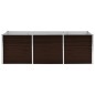 vidaXL Letto Rialzato Giardino Marrone 240x80x77 cm in Acciaio Zincato