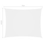 vidaXL Parasole a Vela Oxford Rettangolare 2,5x4 m Bianco vidaXL Parasole a Vela Oxford Rettangolare 2,5x4 m Bianco