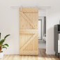 vidaXL Porta Scorrevole con Set Hardware 85x210 cm Legno Massello Pino vidaXL Porta Scorrevole con Set Hardware 85x210 cm Legno Massello Pino