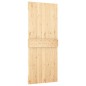 vidaXL Porta Scorrevole con Set Hardware 85x210 cm Legno Massello Pino vidaXL Porta Scorrevole con Set Hardware 85x210 cm Legno Massello Pino