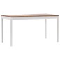vidaXL Tavolo da Pranzo Bianco e Marrone 140x70x73 cm in Legno di Pino vidaXL Tavolo da Pranzo Bianco e Marrone 140x70x73 cm in Legno di Pino