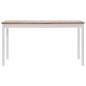 vidaXL Tavolo da Pranzo Bianco e Marrone 140x70x73 cm in Legno di Pino vidaXL Tavolo da Pranzo Bianco e Marrone 140x70x73 cm in Legno di Pino