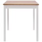 vidaXL Tavolo da Pranzo Bianco e Marrone 140x70x73 cm in Legno di Pino vidaXL Tavolo da Pranzo Bianco e Marrone 140x70x73 cm in Legno di Pino