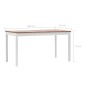 vidaXL Tavolo da Pranzo Bianco e Marrone 140x70x73 cm in Legno di Pino vidaXL Tavolo da Pranzo Bianco e Marrone 140x70x73 cm in Legno di Pino