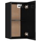 vidaXL Mobili Porta TV 2pz Nero Lucido 30,5x30x60 cm Legno Multistrato