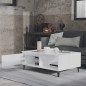 vidaXL Tavolino da Salotto Bianco 90x60x35 cm in Truciolato