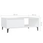 vidaXL Tavolino da Salotto Bianco 90x60x35 cm in Truciolato