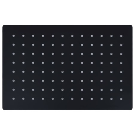 Testa Doccia a Pioggia Acciaio Inox 30x20 cm Rettangolare Nera
