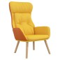 vidaXL Poltrona Rilassante Giallo Senape in Tessuto e PVC vidaXL Poltrona Rilassante Giallo Senape in Tessuto e PVC