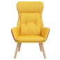 vidaXL Poltrona Rilassante Giallo Senape in Tessuto e PVC vidaXL Poltrona Rilassante Giallo Senape in Tessuto e PVC