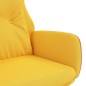 vidaXL Poltrona Rilassante Giallo Senape in Tessuto e PVC vidaXL Poltrona Rilassante Giallo Senape in Tessuto e PVC