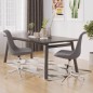 vidaXL Sedie da Pranzo Girevoli 2 pz Grigio Chiaro in Tessuto vidaXL Sedie da Pranzo Girevoli 2 pz Grigio Chiaro in Tessuto