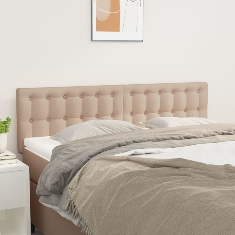 vidaXL Testiere 2 pz Cappuccino 72x5x78/88 cm in Similpelle