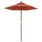 vidaXL Ombrellone da Giardino con Palo in Legno Terracotta 196x231 cm vidaXL Ombrellone da Giardino con Palo in Legno Terracotta 196x231 cm