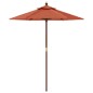 vidaXL Ombrellone da Giardino con Palo in Legno Terracotta 196x231 cm vidaXL Ombrellone da Giardino con Palo in Legno Terracotta 196x231 cm