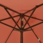 vidaXL Ombrellone da Giardino con Palo in Legno Terracotta 196x231 cm vidaXL Ombrellone da Giardino con Palo in Legno Terracotta 196x231 cm