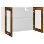vidaXL Mobile Pensile Vetro Rovere Fumo 80x31x60 cm Legno Multistrato vidaXL Mobile Pensile Vetro Rovere Fumo 80x31x60 cm Legno Multistrato