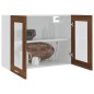 vidaXL Mobile Pensile Vetro Rovere Marrone 80x31x60 cm in Multistrato vidaXL Mobile Pensile Vetro Rovere Marrone 80x31x60 cm in Multistrato
