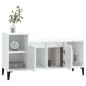 Mobile Porta TV Bianco Lucido 100x35x55 cm in Legno Multistrato Mobile Porta TV Bianco Lucido 100x35x55 cm in Legno Multistrato