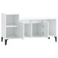 Mobile Porta TV Bianco Lucido 100x35x55 cm in Legno Multistrato Mobile Porta TV Bianco Lucido 100x35x55 cm in Legno Multistrato
