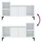 Mobile Porta TV Bianco Lucido 100x35x55 cm in Legno Multistrato Mobile Porta TV Bianco Lucido 100x35x55 cm in Legno Multistrato