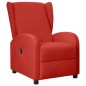 vidaXL Poltrona Wing Back Elettrica Reclinabile Rosso Vino Similpelle