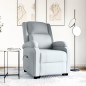 vidaXL Poltrona Alzapersona Grigio Chiaro Tessuto